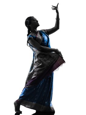 Hintli kadın dansçı dans siluet