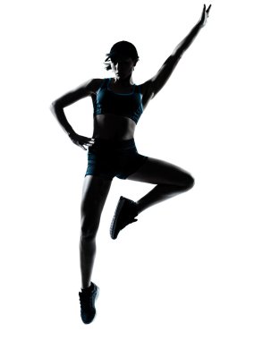 kadın atlet jogger atlama