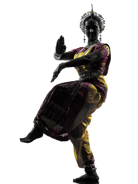 Індійська жінка танцівниці танців силует — стокове фото