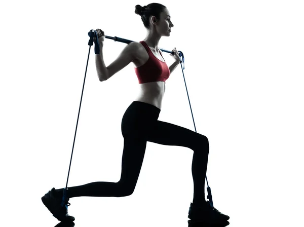 Mujer ejercitando gimnasia —  Fotos de Stock