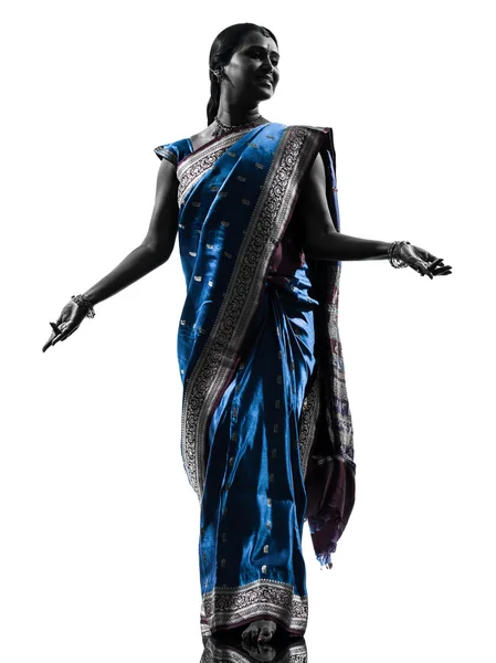 Silueta de mujer india — Foto de Stock