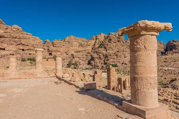 Roman temple in nabatean city of petra jordan — Stock Photo, Image