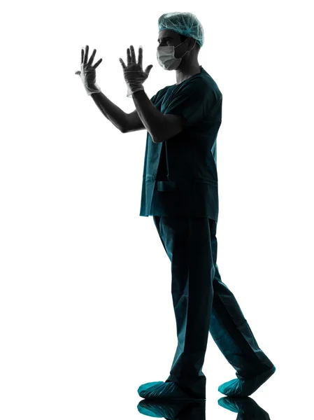 Doctor surgeon man silhouette — Stock Photo, Image