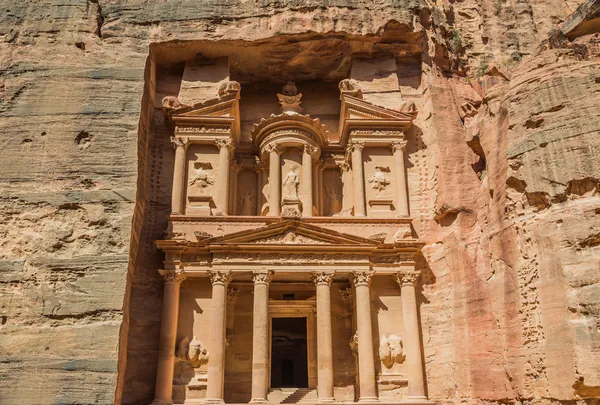 Al khazneh lub Skarbu Państwa w Nabatejskie miasto petra jordan — Zdjęcie stockowe