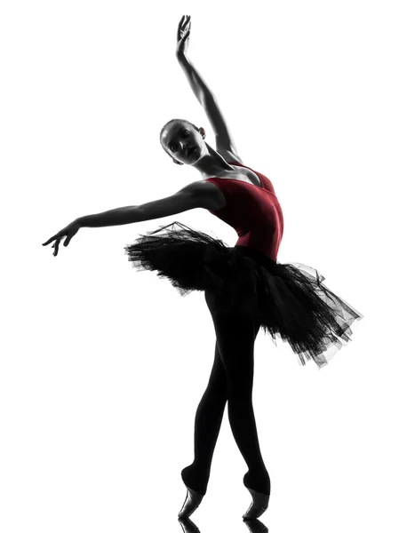 Ung kvinna ballerina dansare dansar — Stockfoto