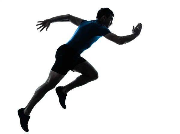 Man runner running sprinter sprinting — Stock Photo, Image