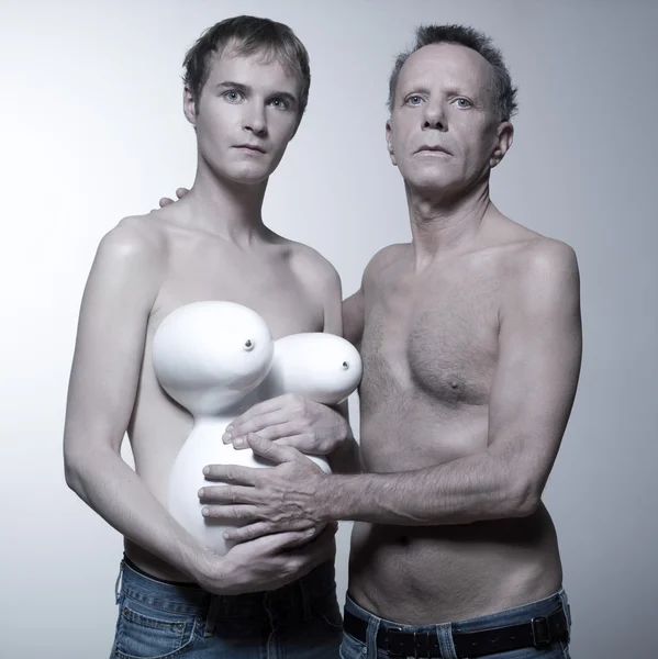 Gay pregnant couple — Stock Photo, Image