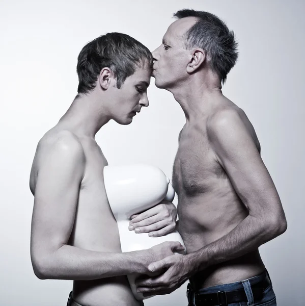 Gay incinta coppia — Foto Stock