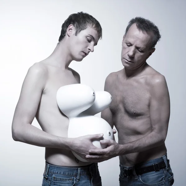 Gay pregnant couple — Stock Photo, Image