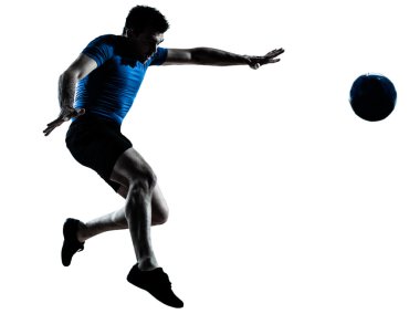 Uçan tekme erkek futbol oyuncusu