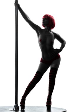 kadın pole dancer siluet