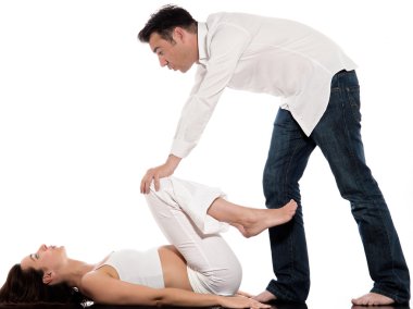 Çift bekliyor bebek nefes egzersiz