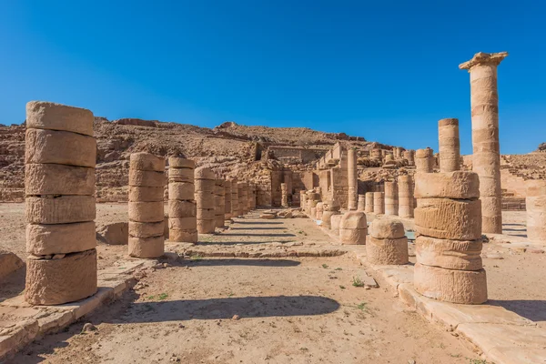 罗马寺庙 nabatean 佩特拉城约旦 — 图库照片
