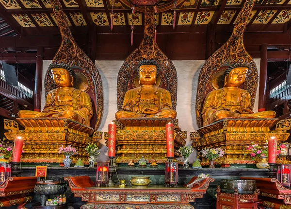 Socha v jade buddha chrám v Šanghaji Číně — Stock fotografie