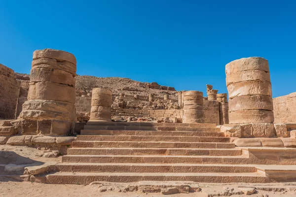 Rzymskiej świątyni w Nabatejskie miasto petra jordan — Zdjęcie stockowe