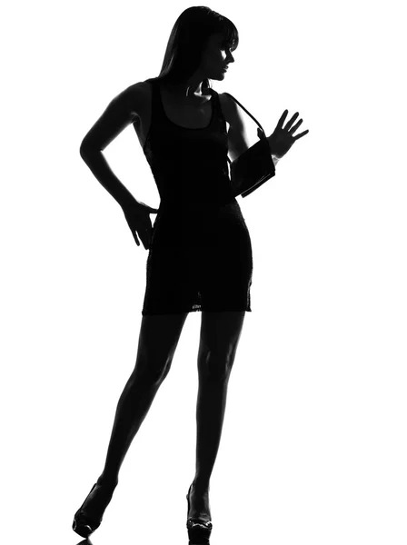 Stylish silhouette woman full length — Stock Photo, Image