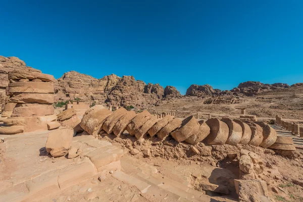 Roman temple in nabatean city of petra jordan — Stock Photo, Image