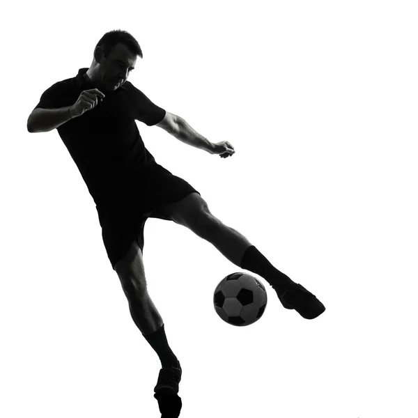 Homme joueur de football silhouette — Photo