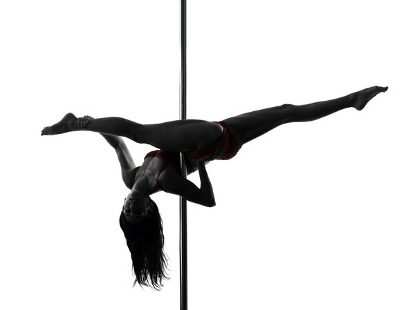 woman pole dancer silhouette