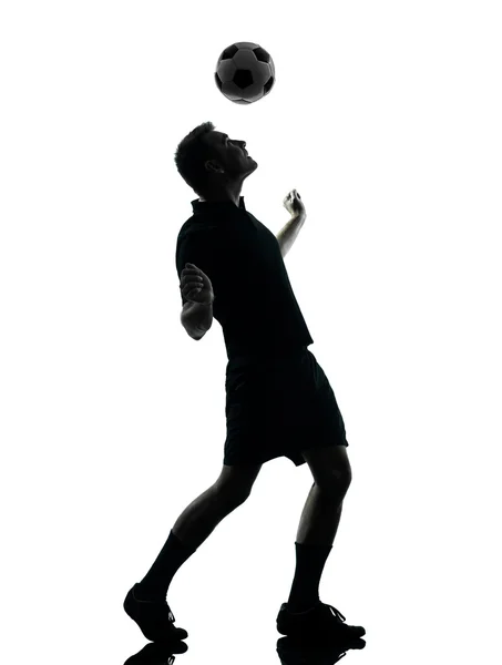 Homme joueur de football silhouette — Photo