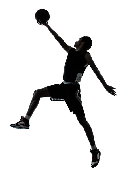 Basketbal speler silhouet — Stockfoto