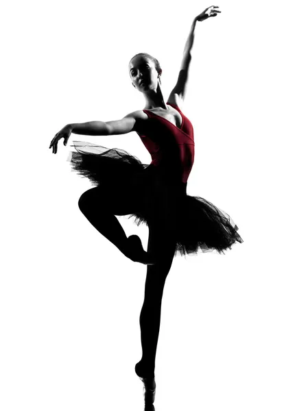 Young woman ballerina ballet dancer dancing — Stock Photo, Image