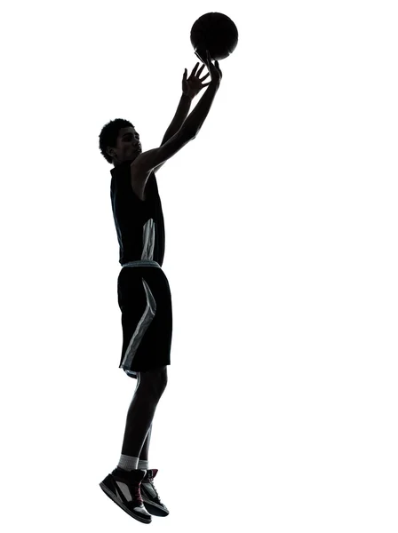 Basketbal speler silhouet — Stockfoto