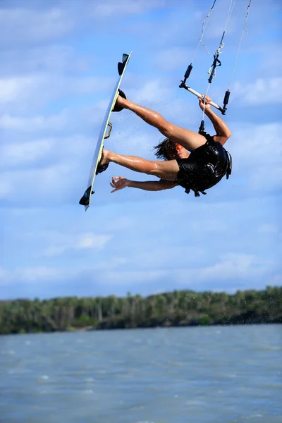 Kite surfing in brazil — Stock Photo, Image