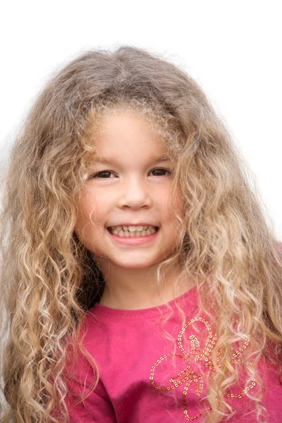 Little girl portret ładny uśmiech — Zdjęcie stockowe