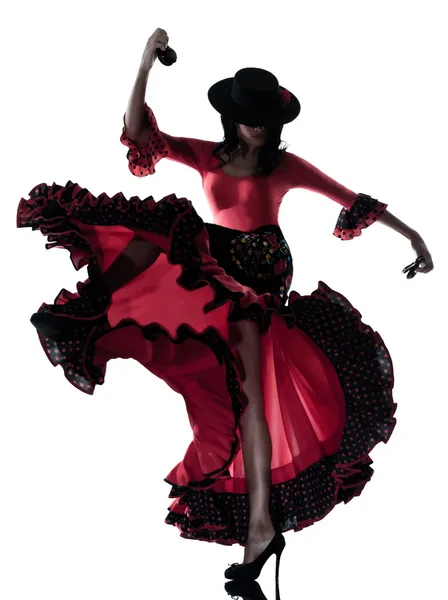 Žena Cikánské tance flamenka — Stock fotografie