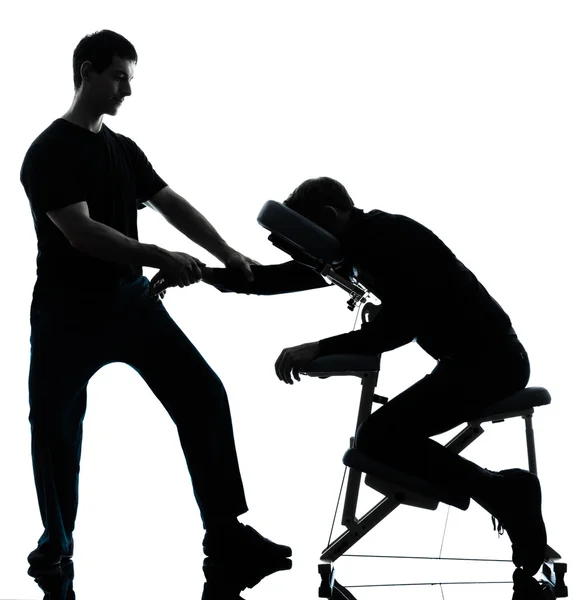 Massage therapy with chair — Stock Photo, Image