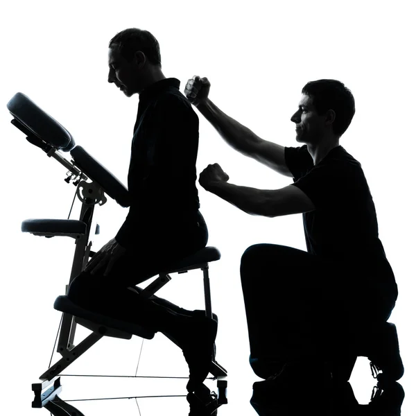 Back massage therapy with chair — Stock Photo, Image