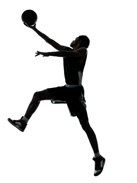 Basketbal speler silhouet — Stockfoto