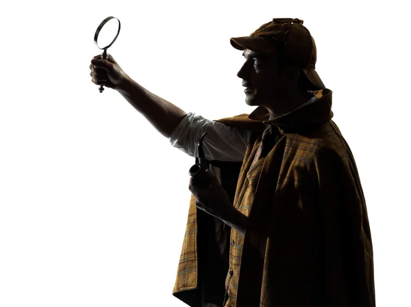 Sherlock holmes siluet — Stok fotoğraf