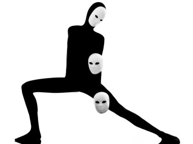 Sanatçı MIME maskesi