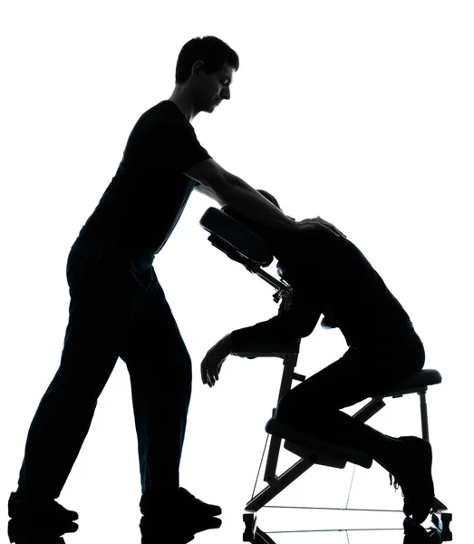 Massagetherapie mit Stuhl — Stockfoto