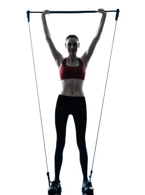 kadın egzersiz gymstick siluet