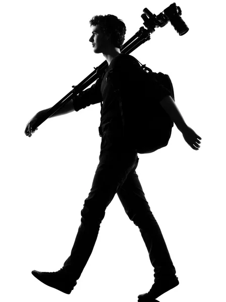 Young man silhouette photographer — Stock Photo, Image