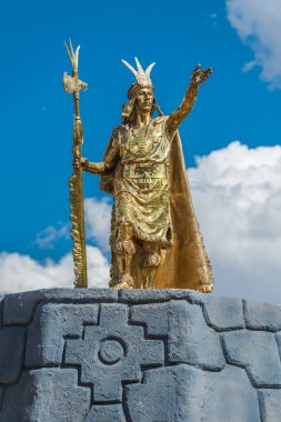 pachacutec Inca stue plaza de Armas, cuzco, peru