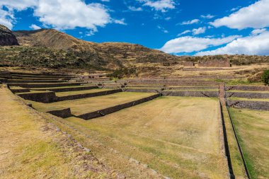 Tipon ruins peruvian Andes Cuzco Peru clipart