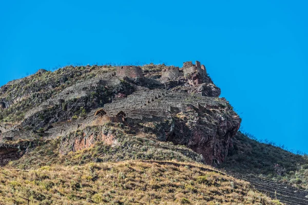 Pisac ruiner peruanska Anderna Cusco Peru — Stockfoto