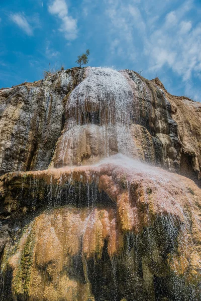 Ma'in hot springs waterfall jordan — Stock Photo, Image
