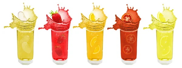 Фрукты и ягодный сок — стоковое фото