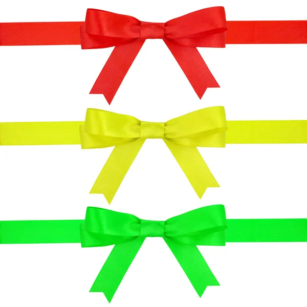 Multi colored ribbon bow — Stock Photo, Image