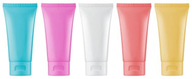 3D makyaj şişeleri, tüpleri.