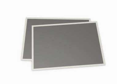 İki dikdörtgen fotoğraf perspektifi - 3 boyutlu illüstrasyon