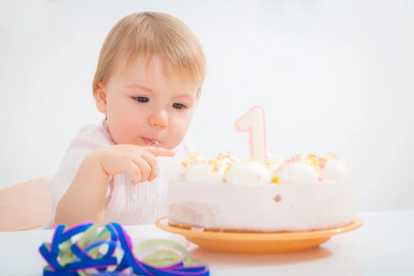 Criança de aniversário — Fotografia de Stock