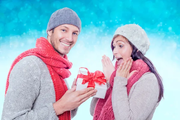 San Valentín sorpresa de invierno — Foto de Stock