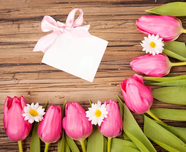 Spring voucher greeting card — Stock Photo, Image