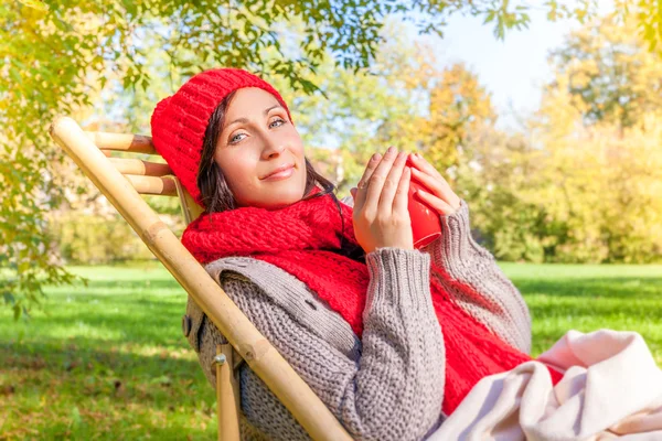 Hoed sjaal herfst val — Stockfoto